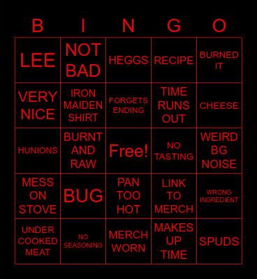 KAY'S COOKING Bingo Card