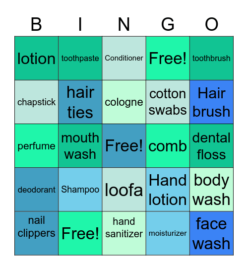 Self Care Bingo Card