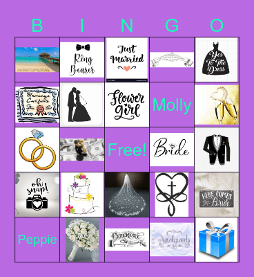 Tracy's Wedding Bingo Card