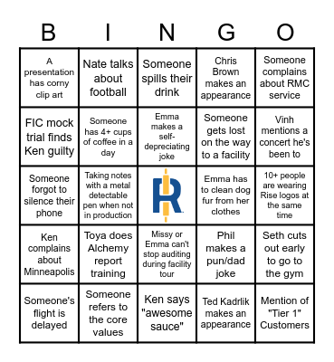QA Summit 2023 Bingo Card