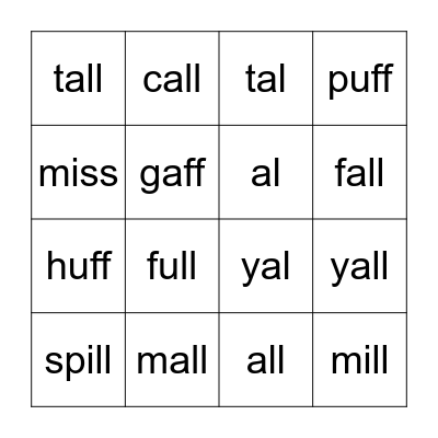 Double Trouble Bingo Card