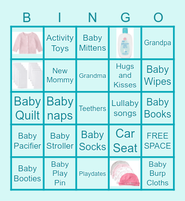 Baby G Bingo Card