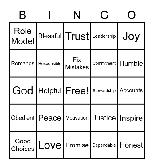 El mayordomo le da cuentas a su Senor Bingo Card