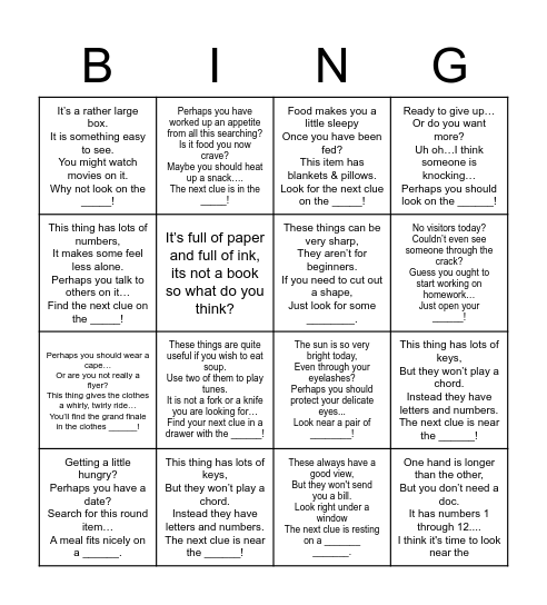 Dev Friday Challenge Bingo Card