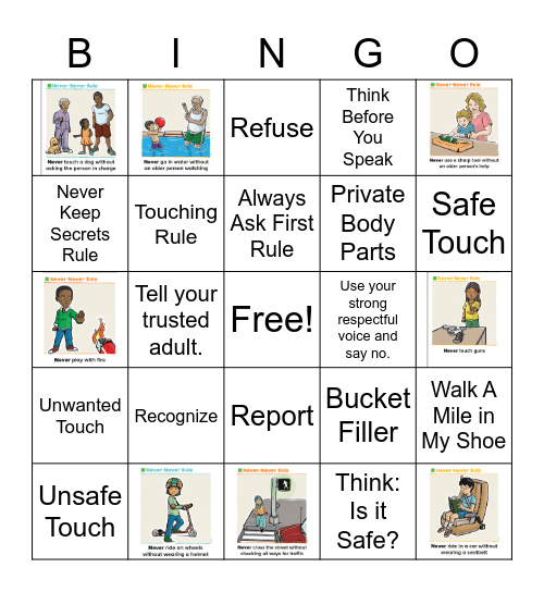 Child Protection Unit REVIEW Bingo Card