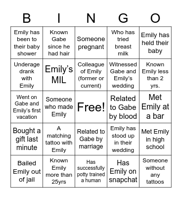 FIND SOMEONE WHO Bingo Card