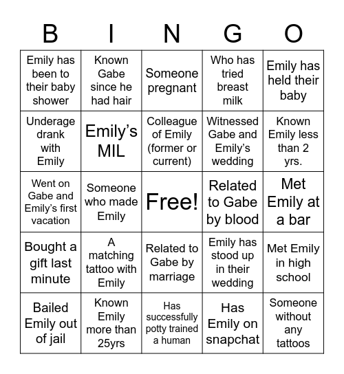 FIND SOMEONE WHO Bingo Card