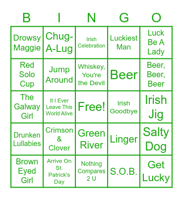 St. Paddy's Day! Bingo Card