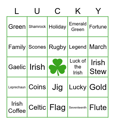 ST. PATRICK'S DAY @ IKO Bingo Card