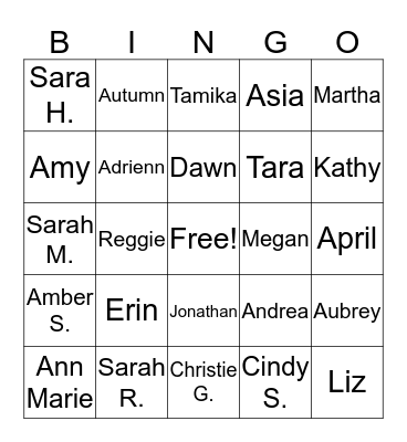 CSR Bingo 2015 Bingo Card