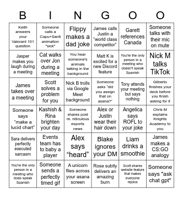 Knights Day Bingo! Bingo Card