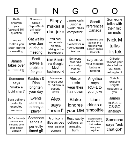 Knights Day Bingo! Bingo Card