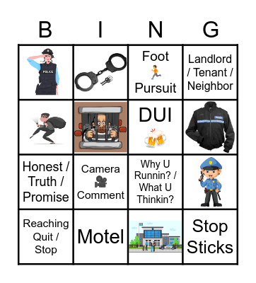 Police Bingo Card