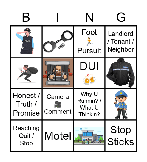 Police Bingo Card