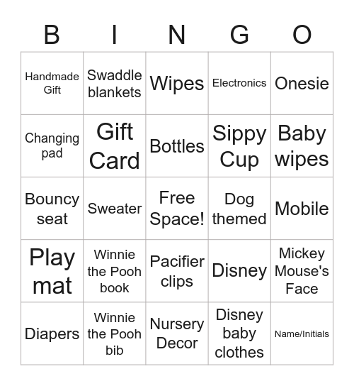 Gift Opening Bingo! Bingo Card