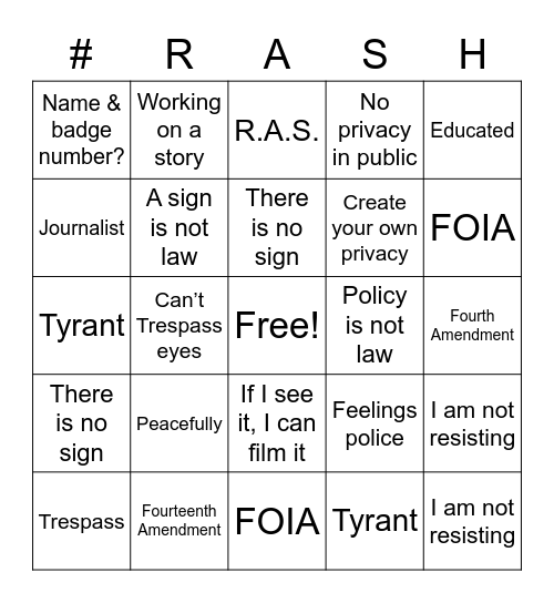 Hezokuai Bingo Card