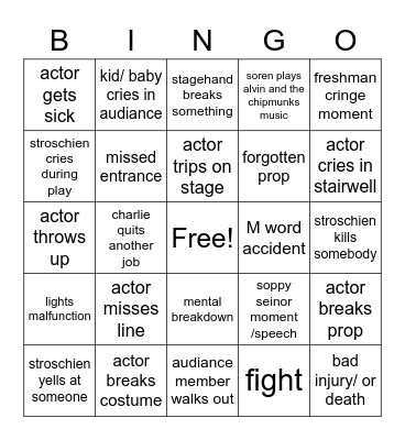 tech week bingo Card