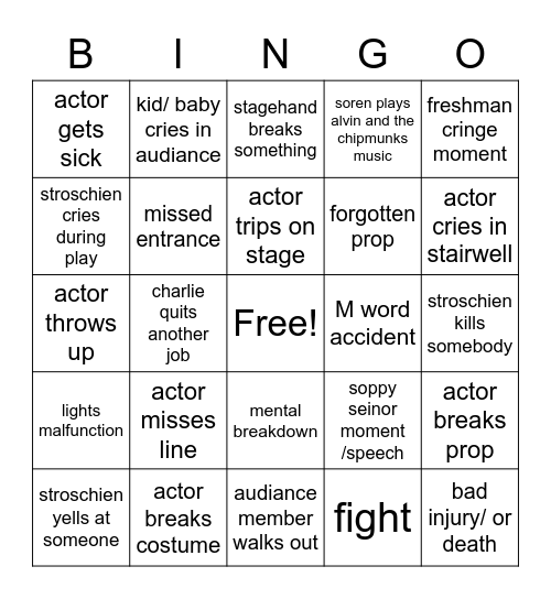 tech week bingo Card