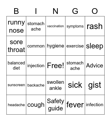 Unit 3 Bingo Card