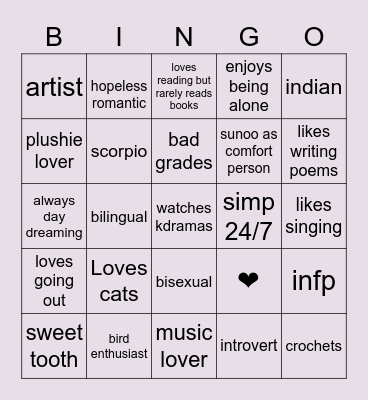 Hannie's bingo! Bingo Card