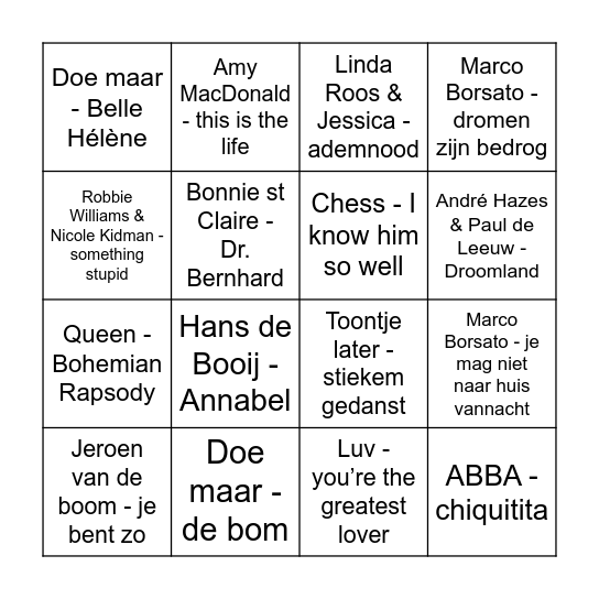 Ingrid 60 jaar! Bingo Card