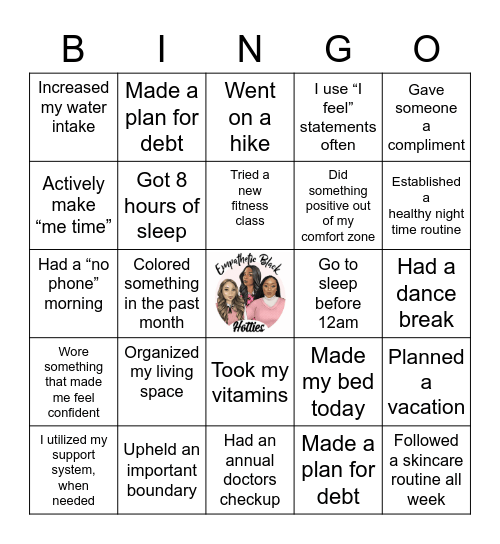 Empath Bingo Card