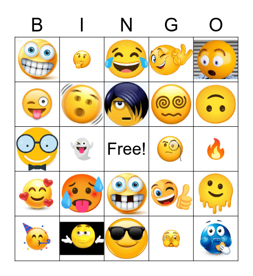 Emoji Bingo Card