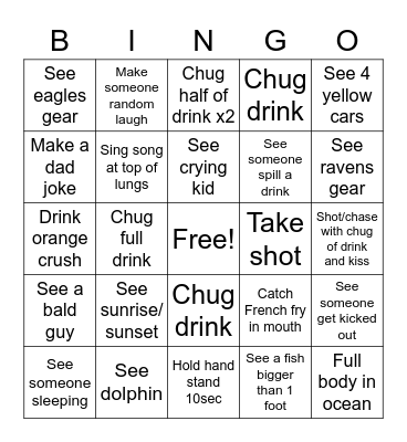 Florida Bingo Card