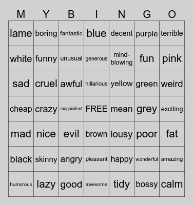 Birthday Bingo Card