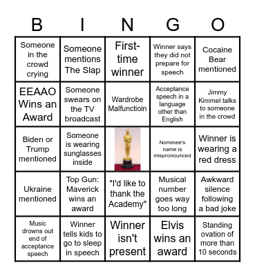 Oscars 2023 Bingo #1 Bingo Card