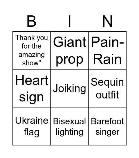 Mello '23 Bingo Card