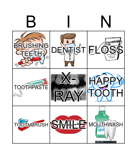 Tooth Bingo Card