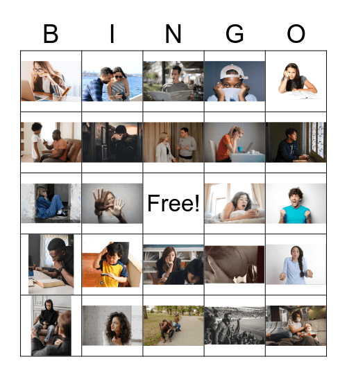 Body Language Bingo Card