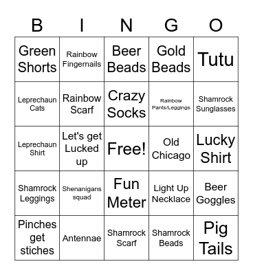 Joplin Elks Lodge Pub Crawl Bingo Card