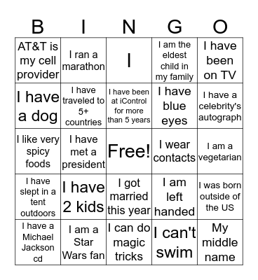 BINGO Card