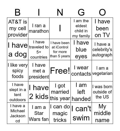 BINGO Card