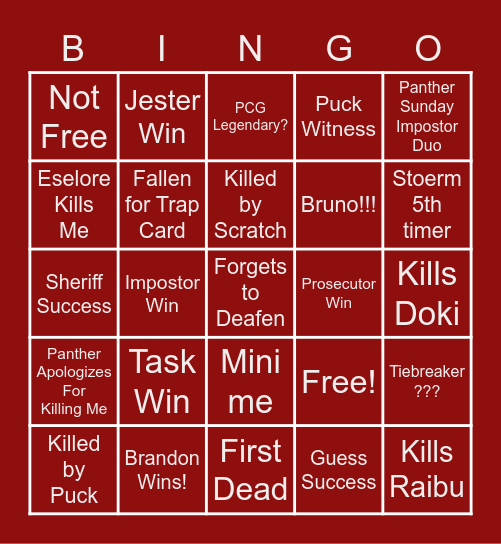 Curious Bingo Card