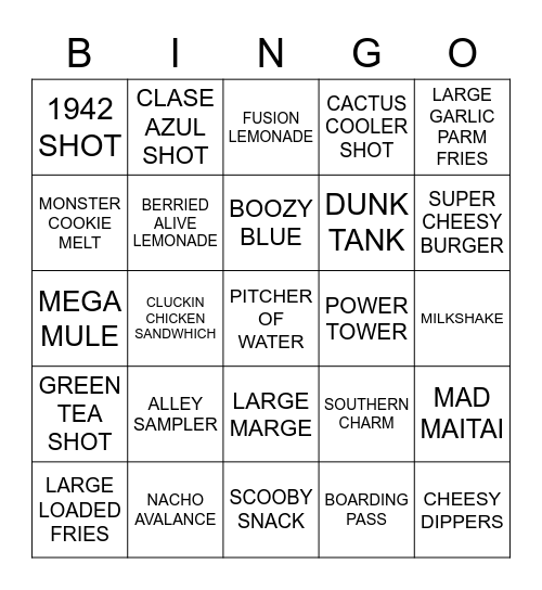 SERVER BINGO Card