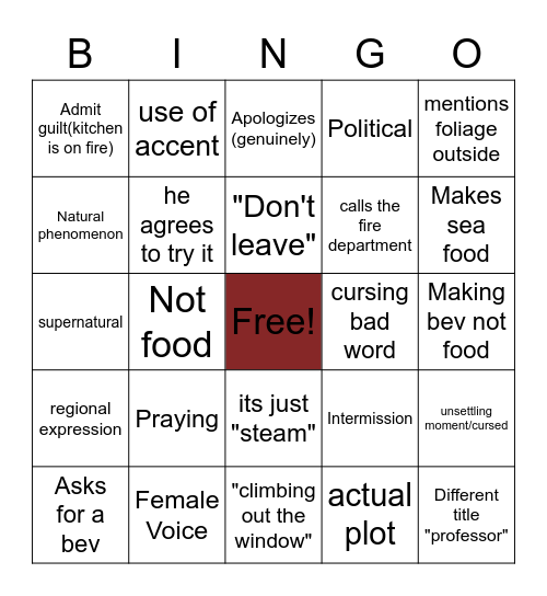 bruh Bingo Card