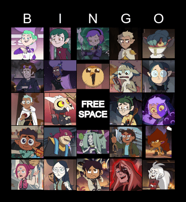 The Owl House Bingo Card