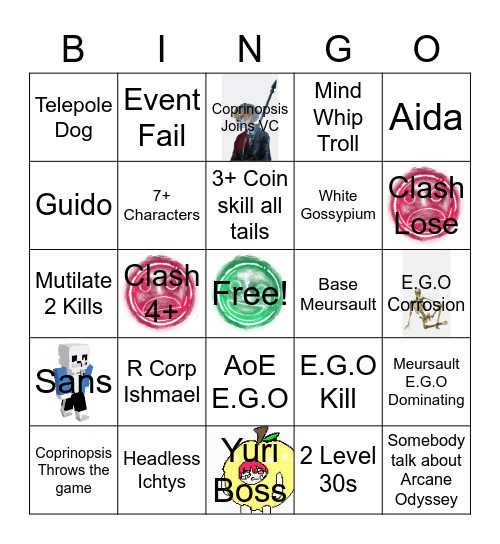 Gregor Game Bingo Card