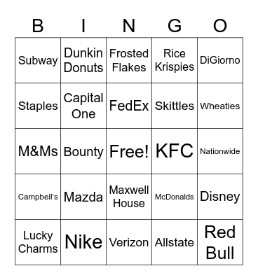 Slogan Set 2 Bingo Card