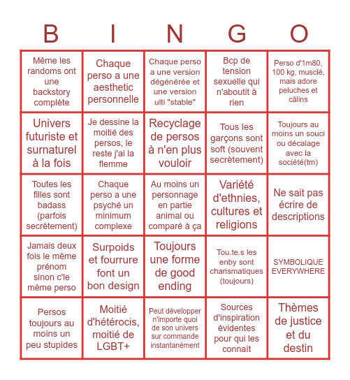 Êtes-vous un Skriff ? Bingo Card