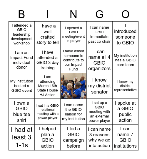 GBIO GoGo Bingo Card