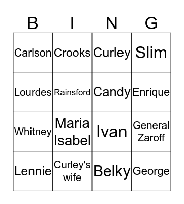 Bingo Card