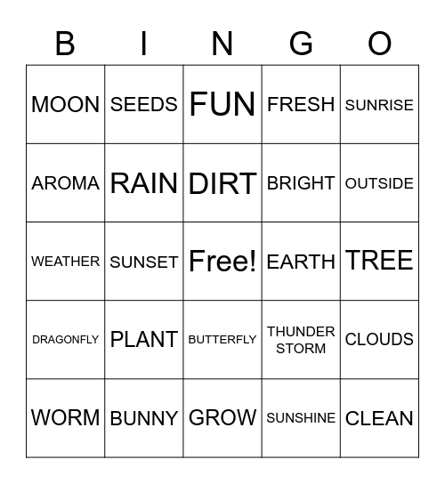 HELLO SPRING Bingo Card