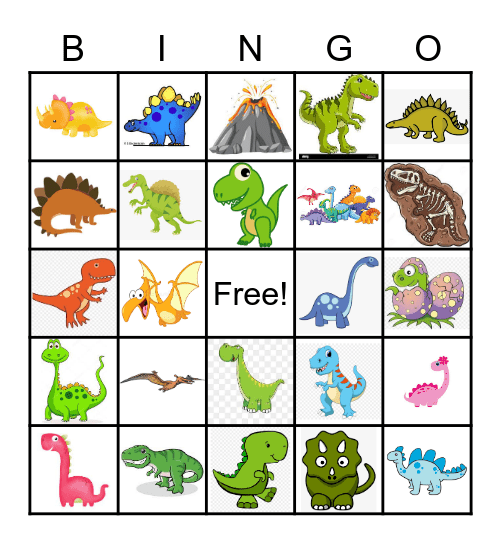 Dinosaur Bingo Card