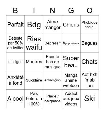 Bingo squa Bingo Card