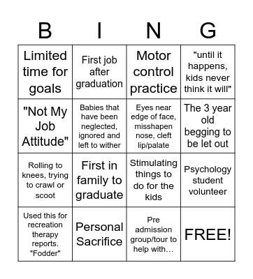 Playlady Bingo Card