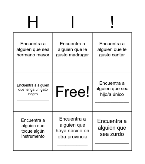 “Find-Someone-Who” Bingo Card